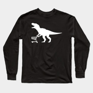 T-Rex with shopping trolley Long Sleeve T-Shirt